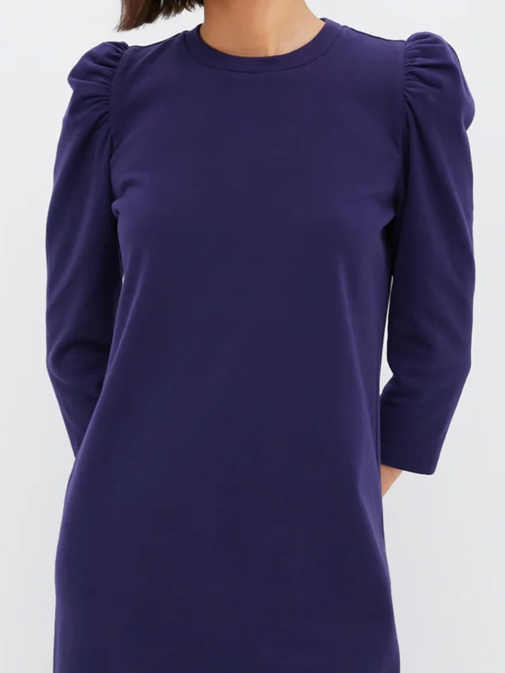 Tuckernuck Pomander Place Puff-Sleeve Long Sleeve Dress - Navy Blue